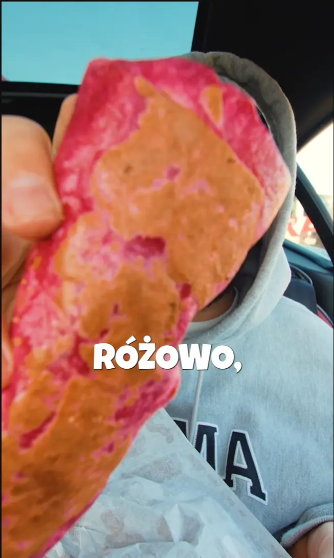 Różowe Qurrito z KFC x Friz Mafia IRL – wygląd po przyrządzeniu